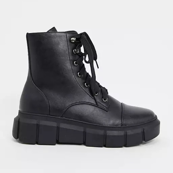 Truffle Collection Rock Gothic Chunky Lace Up Boots. Brand New Size 7. US 9 - Picture 8 of 14